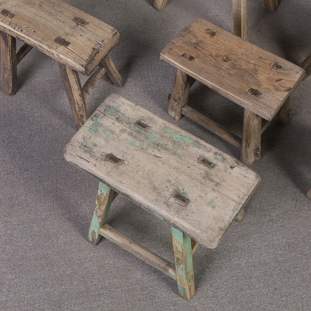 
antique wood stool 