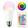 5/10/15W 85-265V 110V 220V Spotlight + IR Remote Control E27 LED 16 Color Changing RGB Magic Light Bulb Lamp