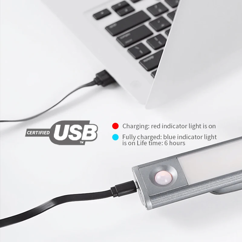 
usb rechargeable led magnetic cabinet light led light mirror for bathroom make up 