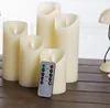 flameless Candles Battery Operated H 4" 5" 6" 7" 8" 9" Real Wax Pillar Flickering LED Candle with 10-key Remote and Time Control