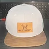 Custom Real Wood Hat Leather Patch Snapback Hats