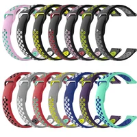 

BOORUI 20mm 22mm Double Color Silicone Replacement Watchband For Xiaomi Huami Amazfit Bip youth watch for amazfit watch 1/2/2s