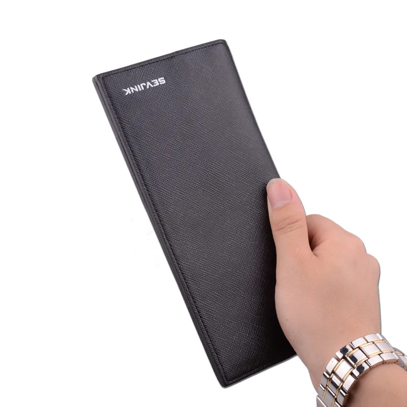 

YS-W071 High-end business men wallet money clip card holder geldborse leather luxury phone case wallet