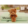 Custom production small animal plush soft toy small so cute custom with bow tie bowknot baby teddy bear
