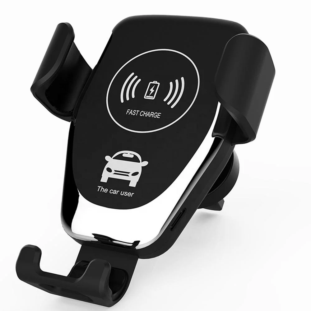 

Amazon 10W Fast Infrared Automatic Induction Wireless Car Charger Phone Holder Qi Wireless Charger For iPhone X Galaxy Nixel, Black, white