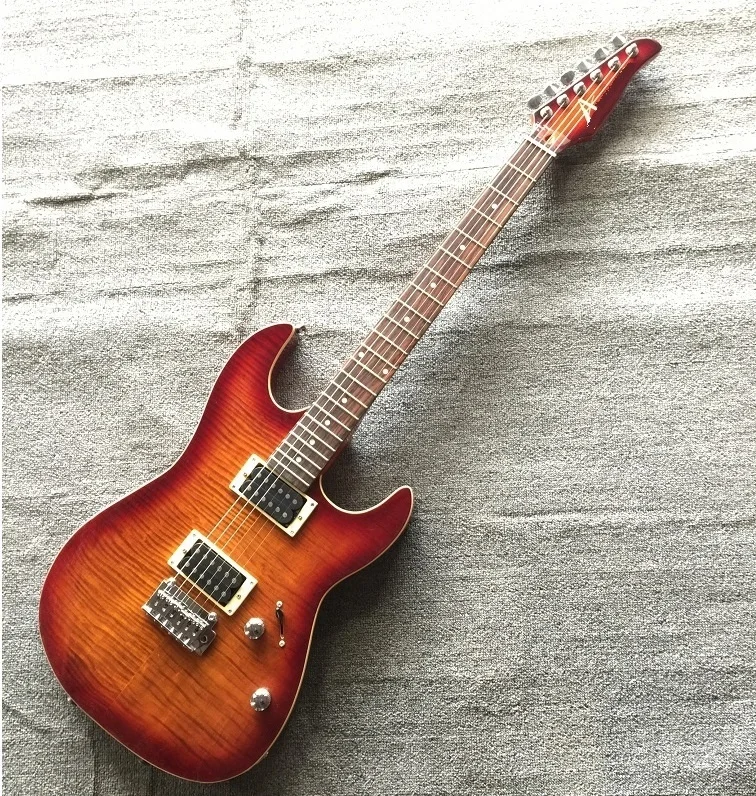 Weifang Rebon flamed maple ST electric guitar