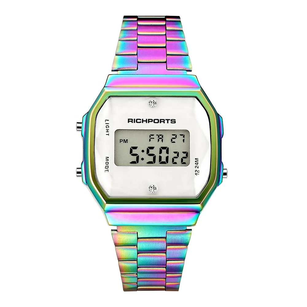 

2019 New Arrival Dazzle Colorful Digital Watches for Women Luxury Litmus Tornasol Watch, N/a