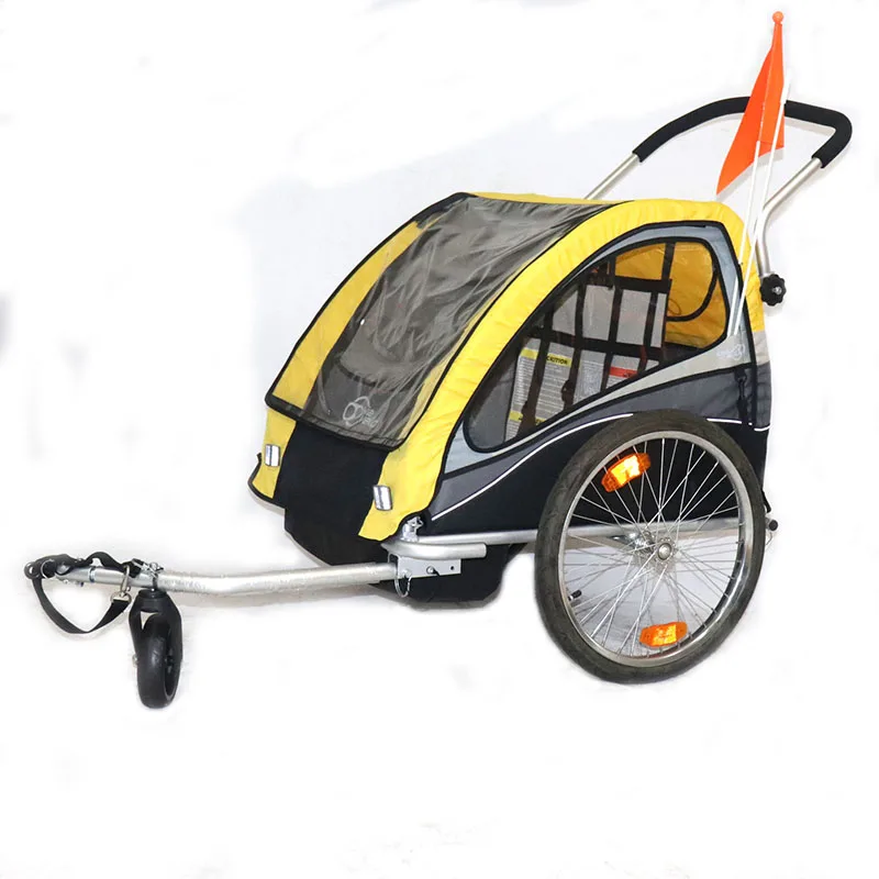 

aluminum frame double twin luxury baby stroller 3 in 1 bicycle baby trailer, Customized