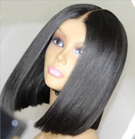 

13*6inch deep part virgin human hair natural BOB neat blunt cut lace front wig no shedding no tangle fast shipping wholesale