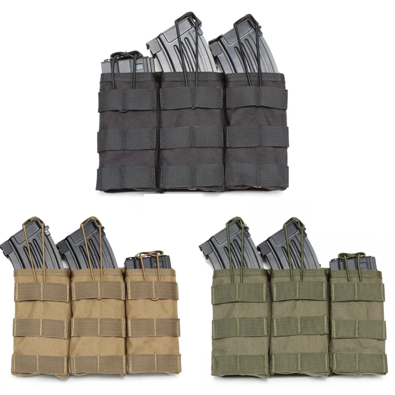 

AK Magazine Tactical Molle Bullet Phone Pouch Cartridge Pocket Outdoor Sports M4 Triple Accessory Bag for Military Vest Toolkit
