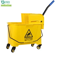 

Whosale Top Quality 20L single plastic wringer mop bucket with wheels for Hotel cleaning company restaurant