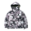 OEM high neck camo women bubble snow men winter jacket with hoodie