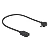 30cm USB A 2.0/Mini /micro Male to USB Type C Female Extension Cable Data Sync and Charging Cable for Phones, Computers, Tablets
