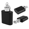 best selling products 1oz mini key chain flask gift set promotion glass bottle hip flask