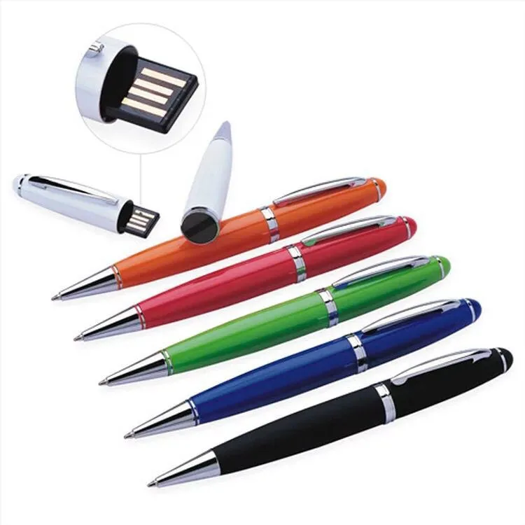 metal touch pen with logo printing usb pen drive 4GB 8GB 16GB