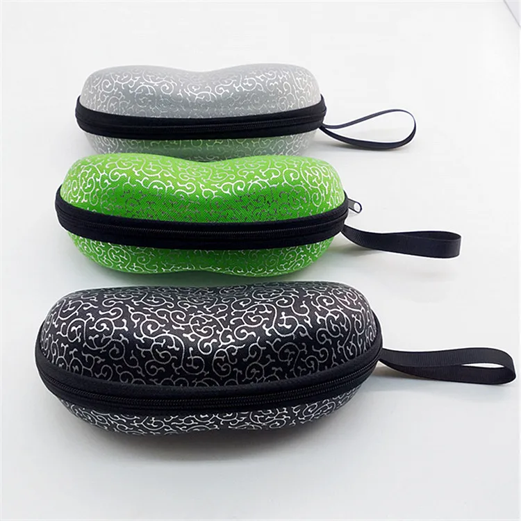 

5 Colors Fashion EVA Women girl Sunglasses Case Bo Letter Zipper Peanut Eye Glasses Hard Portable Holder Sunglasses Box, Red,black,grey,pink,rose red