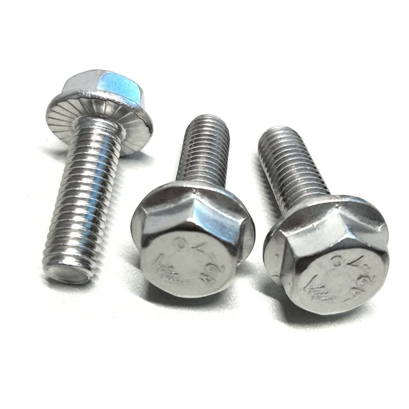 
Metric stainless steel Hex flange bolts DIN6921 hex head flange bolts 