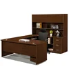Custom Fashionable luxury wooden office furniture l shaped executive office desk