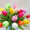 Faux Real Touch PU Artificial Flowers Tulip potted