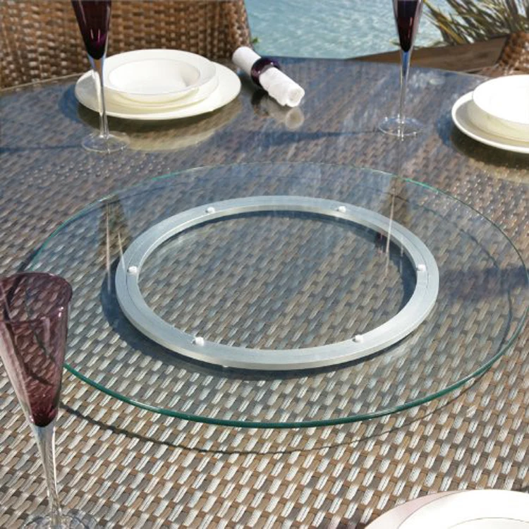 Hotel Restaurant Dining Tempered Glass Table Top Lazy Susan Turntable