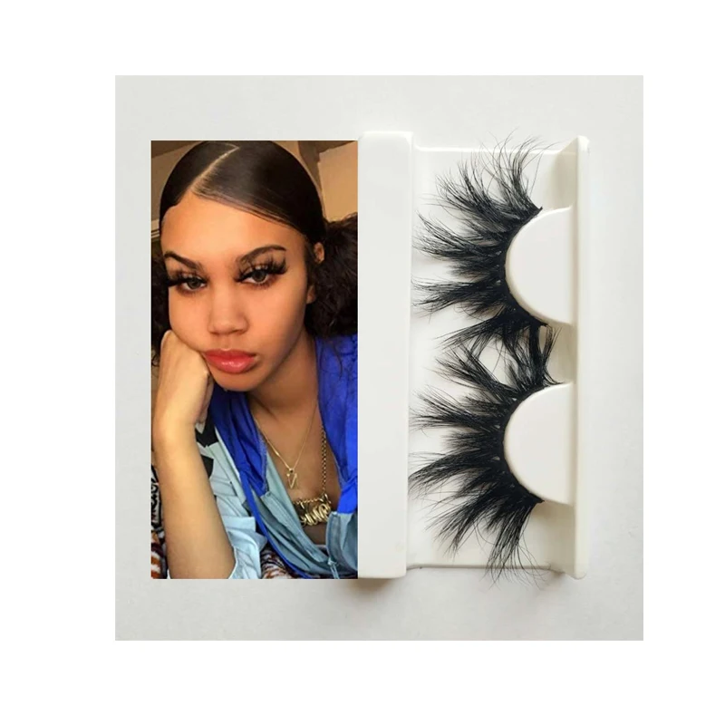 Sell Full Volume 25mm 3D Mink Eyelashes Cruelty-free Siberian Mink Fur Long Strip Lashes Dramatic Look Reusable False Eyelashes