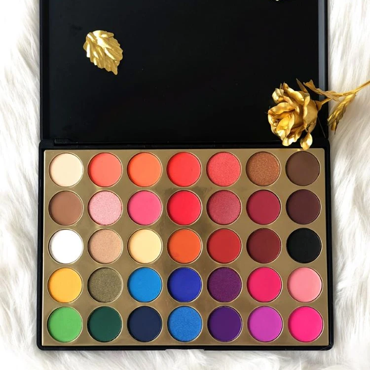 

Private label High Quality Shimmer pigment Eyeshadow Powder 35 Colors Waterproof Eyeshadow Palette, 35 color