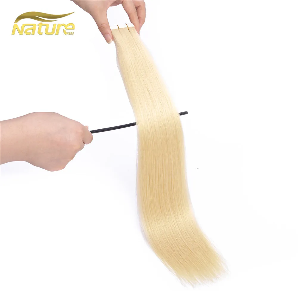 

Aliexpress Top quality Full cuticle double drawn remy russian blonde tape hair extensions