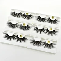 

Online Ready to Ship 25mm 3D Mink Lashes Extra Long Fluffy 25mm Eyelash with Free Package Case