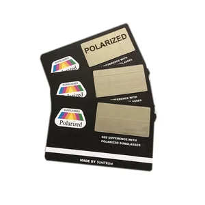 custom design polarized lens filter test cards polarized sunglasses tester