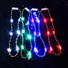 Party Supply Flashing LED Bead Flashing Necklace For Kids Gift LED Fashion Bead Necklace Jewelry ForKids Park