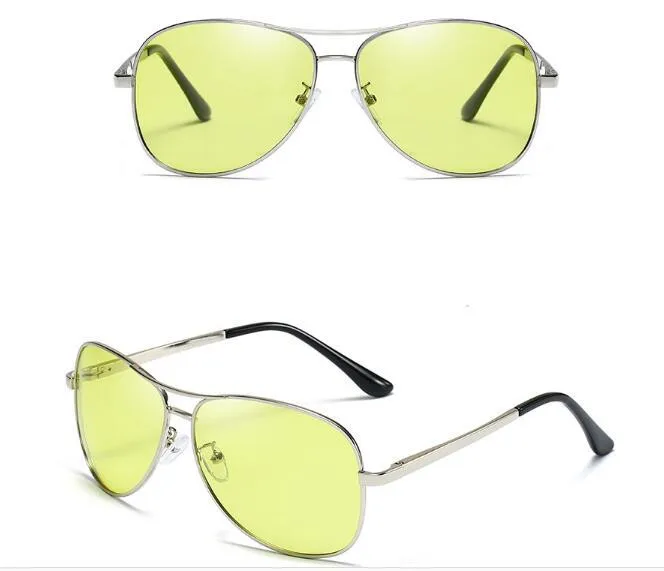 

china sunglasses vendor photochromic vintage polarized metal sunglasses for summer with yellow lens change to gray