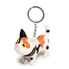 Factory fancy items vinyl pvc cat shaped easy open metal key ring