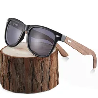 

vintage promotional custom logo men brand wood sunglasses 2020
