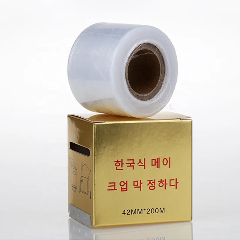 

D Wholesale 42MM Gold Package Clear Disposable Microblading Plastic Wrap With Cutter Brow Wrap PMU Supplies