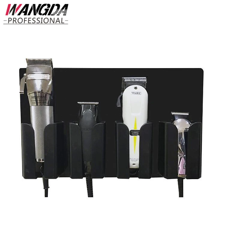 

Hot Sale Baber Equipment Plastic Professional Salon Tool Boxs Plastic Hair Clipper Holder, Black