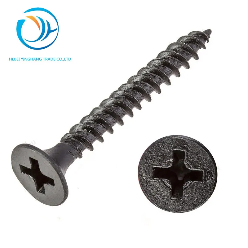 
black phosphated phillips bugle head fine Coarse thread drywall screw 