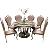 New 7-Piece Natural Marble Top Dinette Dining Set, Includes Table with 6 Chairs set VP-d3002#