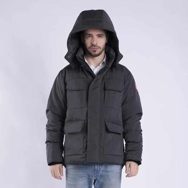 

China Canada Style Goose Down Mens Jacket Custom Mens Puffer Winter Down Coat New Design Mans Fashion Jacket Streetwear