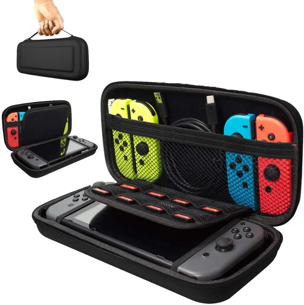

Waterproof Protective Travel Carrying Hard Shell EVA Case For Game Controller For Nintendo Switch Case, Black