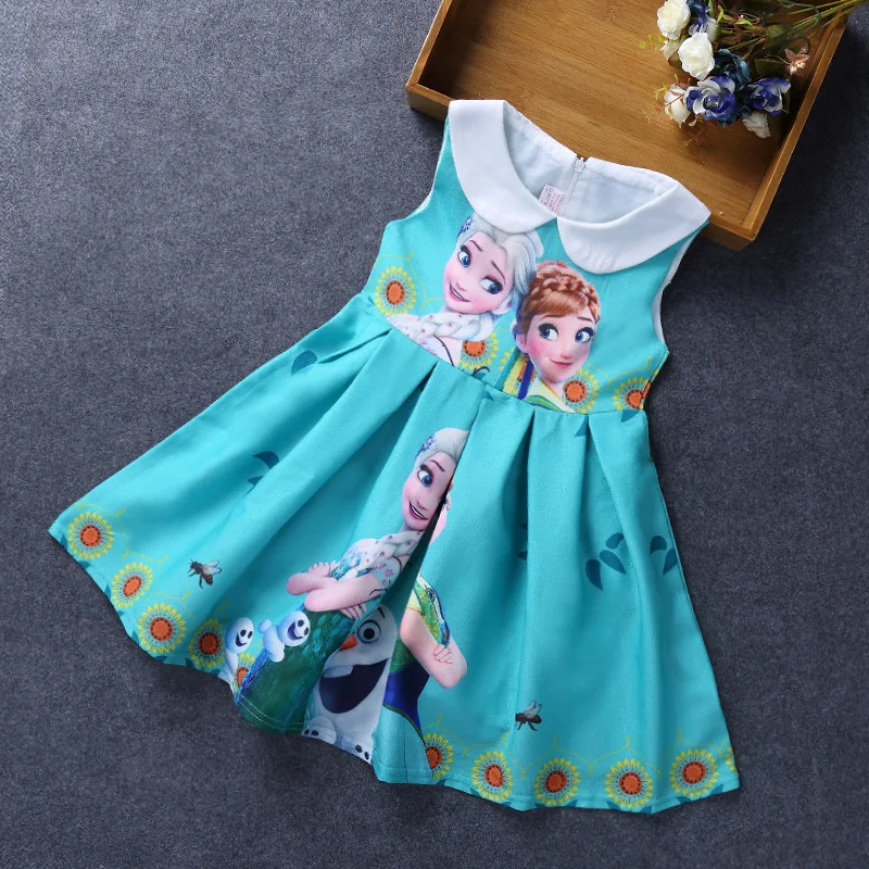 

customer own design kids girl birthday dress with collar