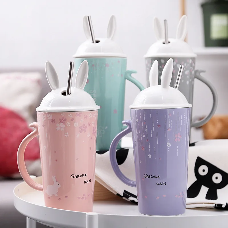 

Fashion cartoon rabbit simple ceramic cup