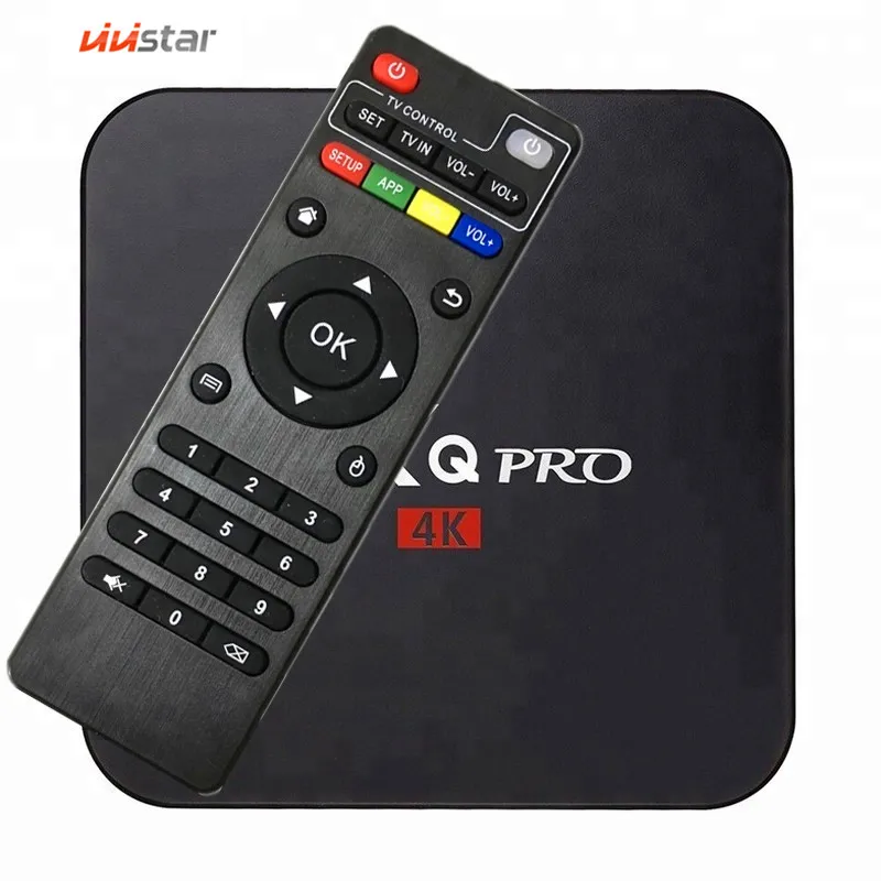 

MX Q Pro Android 7.1 TV Box RK3229 Quad-core 1GB+8GB UHD 4K H.264 Media Center Smart OTT TV Box, Black