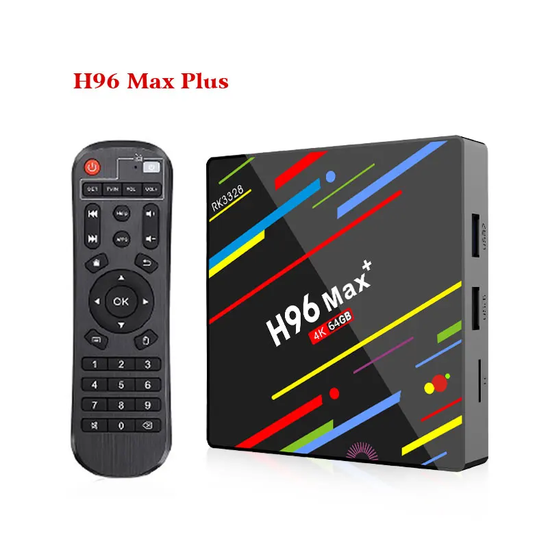 

2018 New Android 8.1 TV Box h96 max plus Quad-Core Set-top Box Dual wiif RK3328 4G+64G tv box android 4k in stock