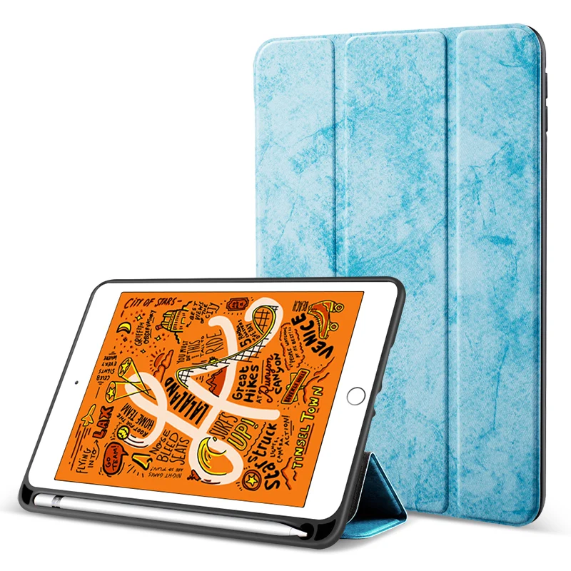 

Cover Case with Pencil Holder New 2019 Arrival Tri-fold Fashional PU Leather for Ipad Air 10.5