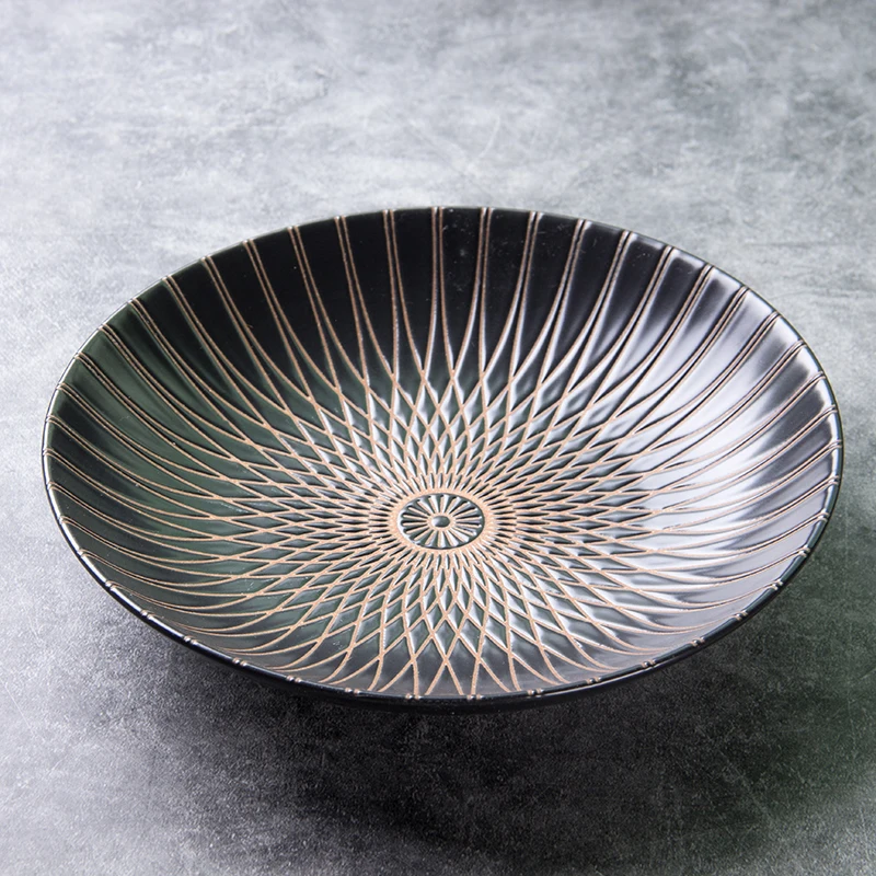 

Creative glazed chinese styles restaurant tableware use round porcelain 8" food/noodle bowls ceramic, As picture or customized is available