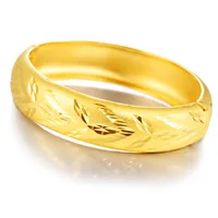 

Vietnam Alluvial Gold Bangle for Women Plated Keep Color Simple Delicate Bracelets Wedding Jewelry for Bride