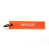 China Manufacture Custom Polyester Fabric Keychain Type Embroidered Key Chain