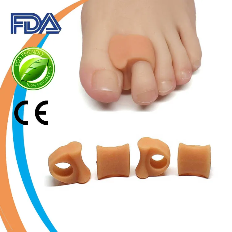 

2018 High Quality Silicone Gel Foot Fingers Toe Separator, White;skin;clear white