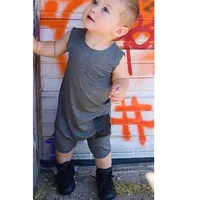 

Cool Boys Casual summer outfits rompers Australia style sleeveless cotton shorts jump harem jumpsuit