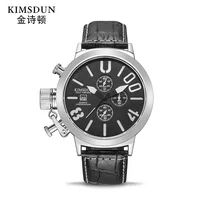 

2019 Top Brand KIMSDUN Man Watch Leather Business Quartz Men Watches Luxury Luminous Men's Chronograph Wristwatch Montre Homme